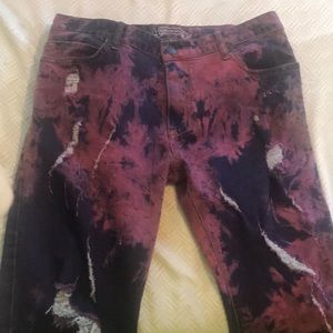 Robin’s Jean purple tie dye ripped🔥💯